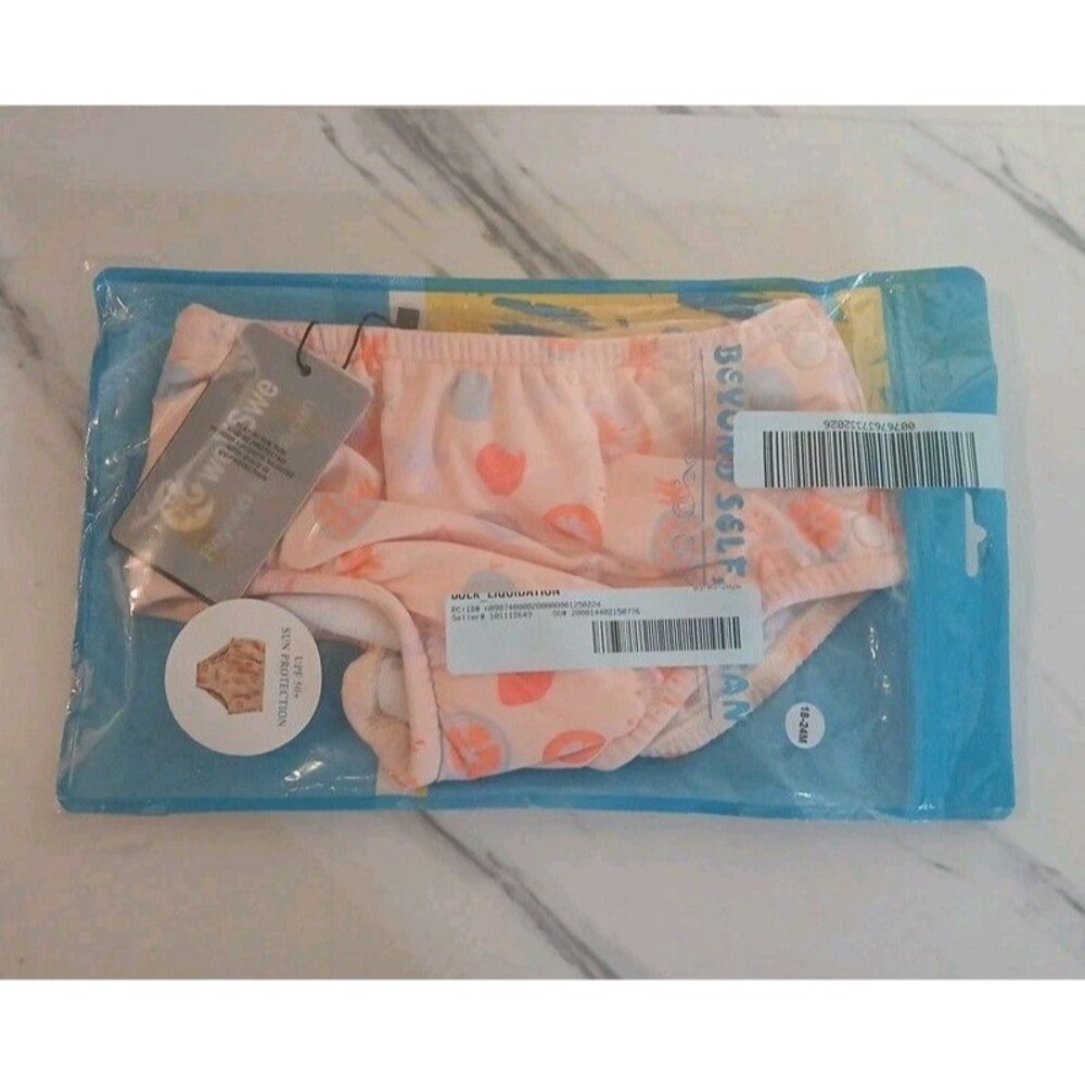 Reusable Swimsuit Diaper Pink Fruit Toddler 18-24 Months New